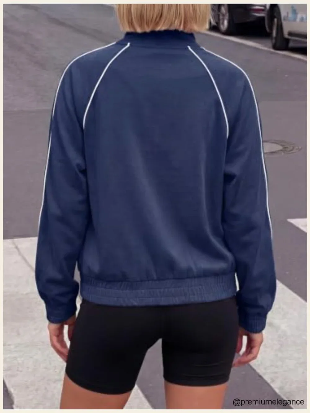 Full Zip Stand Collar Workout Track Jacket with Pockets